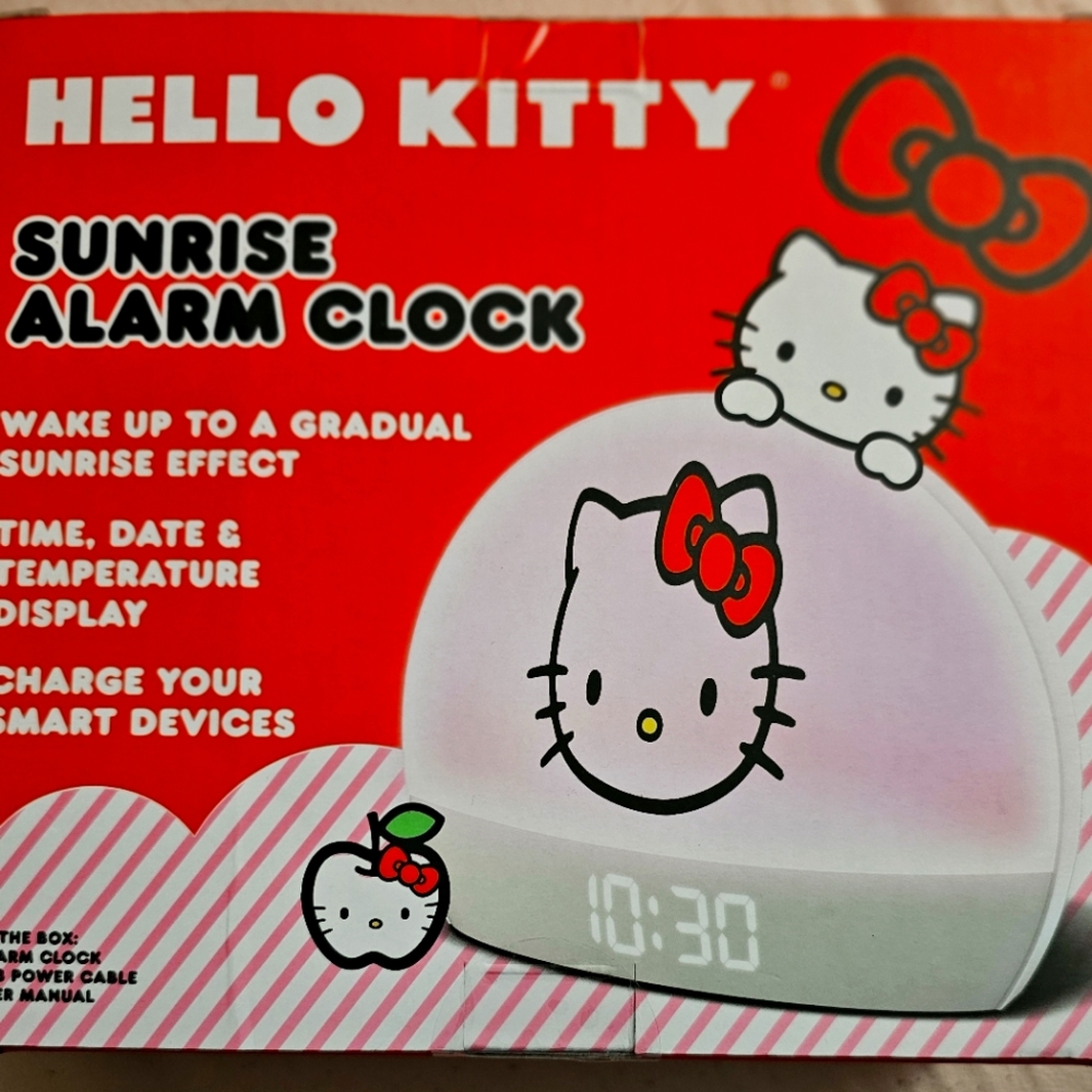 Hello Kitty Red and White Sunrise Alarm Clock